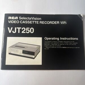 Vintage 1983 Operating Instructions for RCA VHS VCR VJT250 SelectaVision